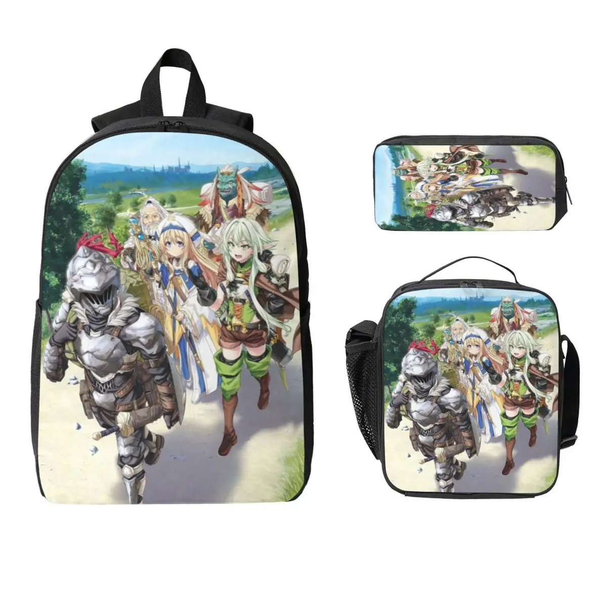 3Pcs Goblin Slayer Theme Backpack Set for Children Anime Pencil Boxes Bookbag Sets with Lunch Box For School Students Knapsack
3Pcs Goblin Slayer Theme Backpack Set for Children Anime Pencil Boxes Bookbag Sets with Lunch Box For School Students Knapsack