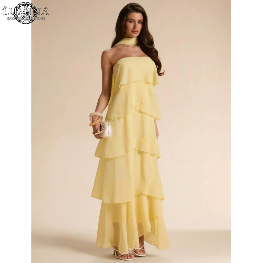 Lumina Custom Made 2026 Prom Dresses Luxury Women's Elegant Party Dress Evening Dress Woman A Word Tube Top Multi-layer Wedding
Lumina Custom Made 2026 Prom Dresses Luxury Women's Elegant Party Dress Evening Dress Woman A Word Tube Top Multi-layer Wedding
