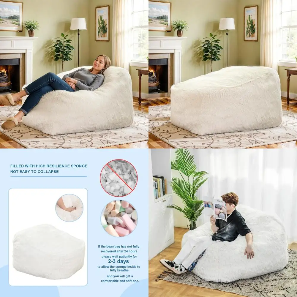 Большое плюшевое кресло-мешок со съемной подушкой — идеально подходит для гостиных, спален, кабинетов и офисных зон
Большое плюшевое кресло-мешок со съемной подушкой — идеально подходит для гостиных, спален, кабинетов и офисных зон