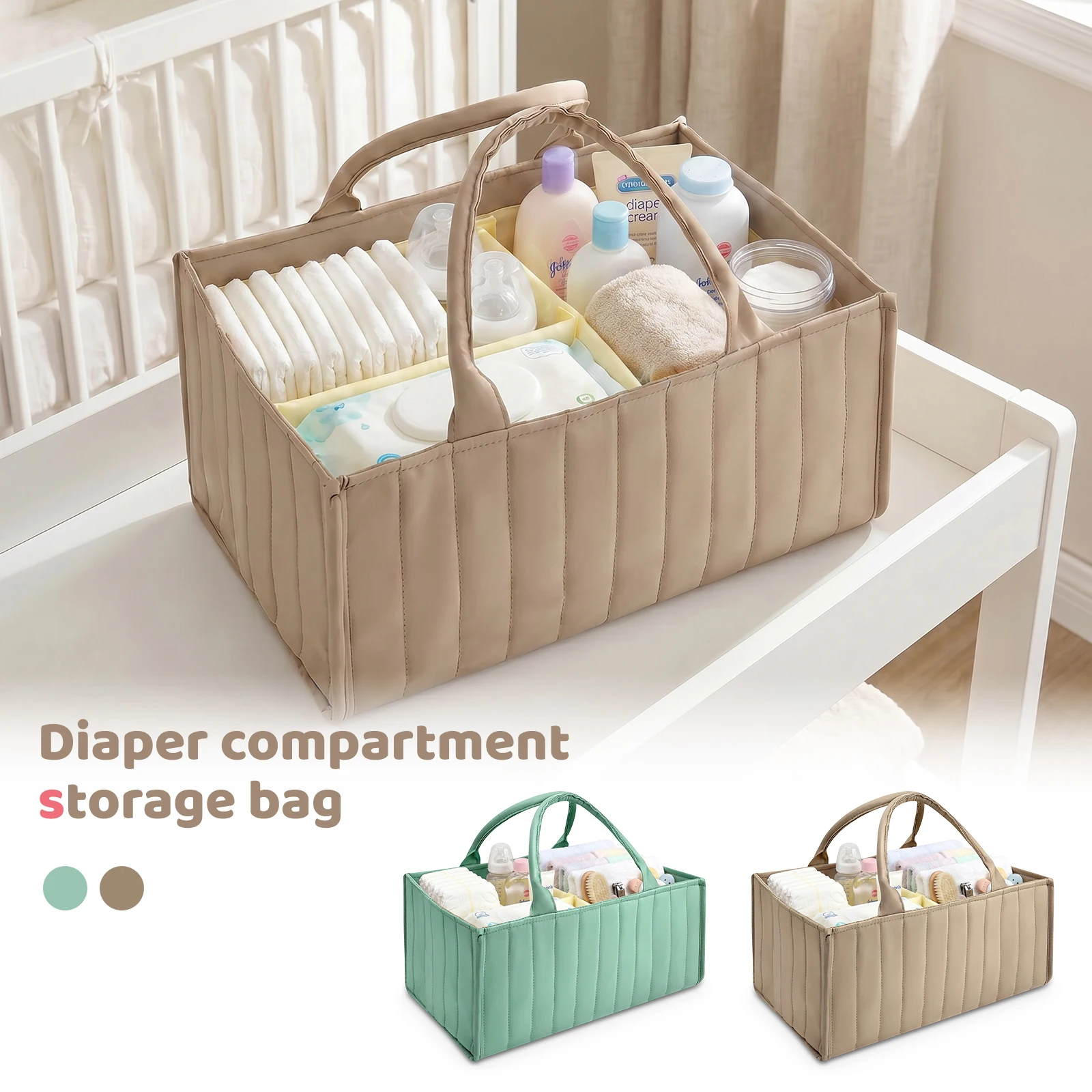 Baby Diaper Caddy Organizer Portable Mommy Bag Diaper Bag with Handle Travel Multifunctional Baby Products Organizer Basket
Baby Diaper Caddy Organizer Portable Mommy Bag Diaper Bag with Handle Travel Multifunctional Baby Products Organizer Basket