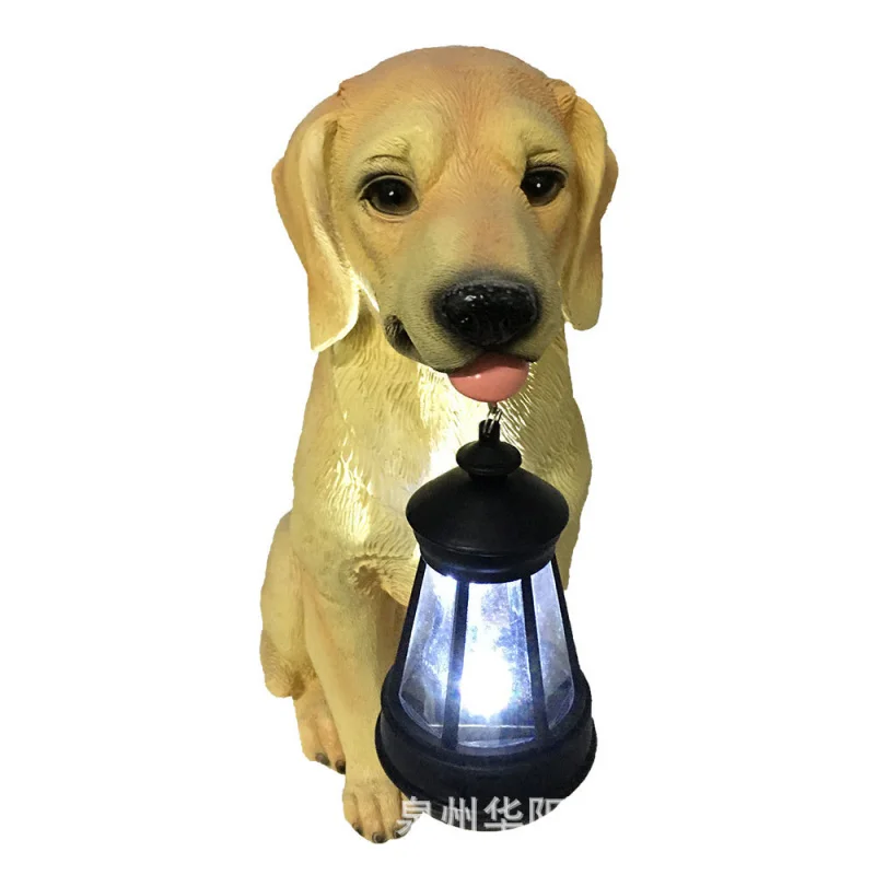 Simulated dog holding a lantern resin craft outdoor garden solar-powered animal decoration
Simulated dog holding a lantern resin craft outdoor garden solar-powered animal decoration