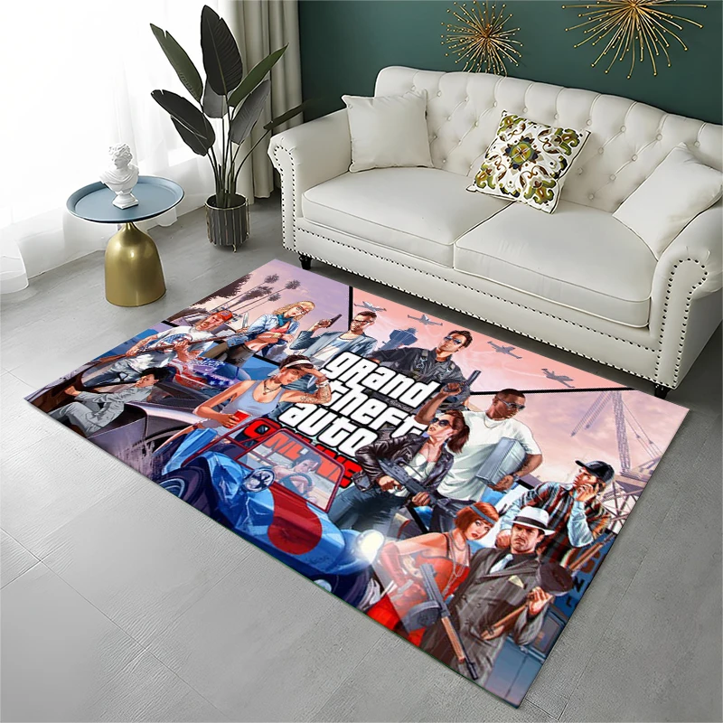 Ковер/коврик GTA Grand Theft Auto для игровой комнаты, спальни, гостиной, дивана, домашнего декора, детский игровой коврик, нескользящий напольный коврик
Ковер/коврик GTA Grand Theft Auto для игровой комнаты, спальни, гостиной, дивана, домашнего декора, детский игровой коврик, нескользящий напольный коврик