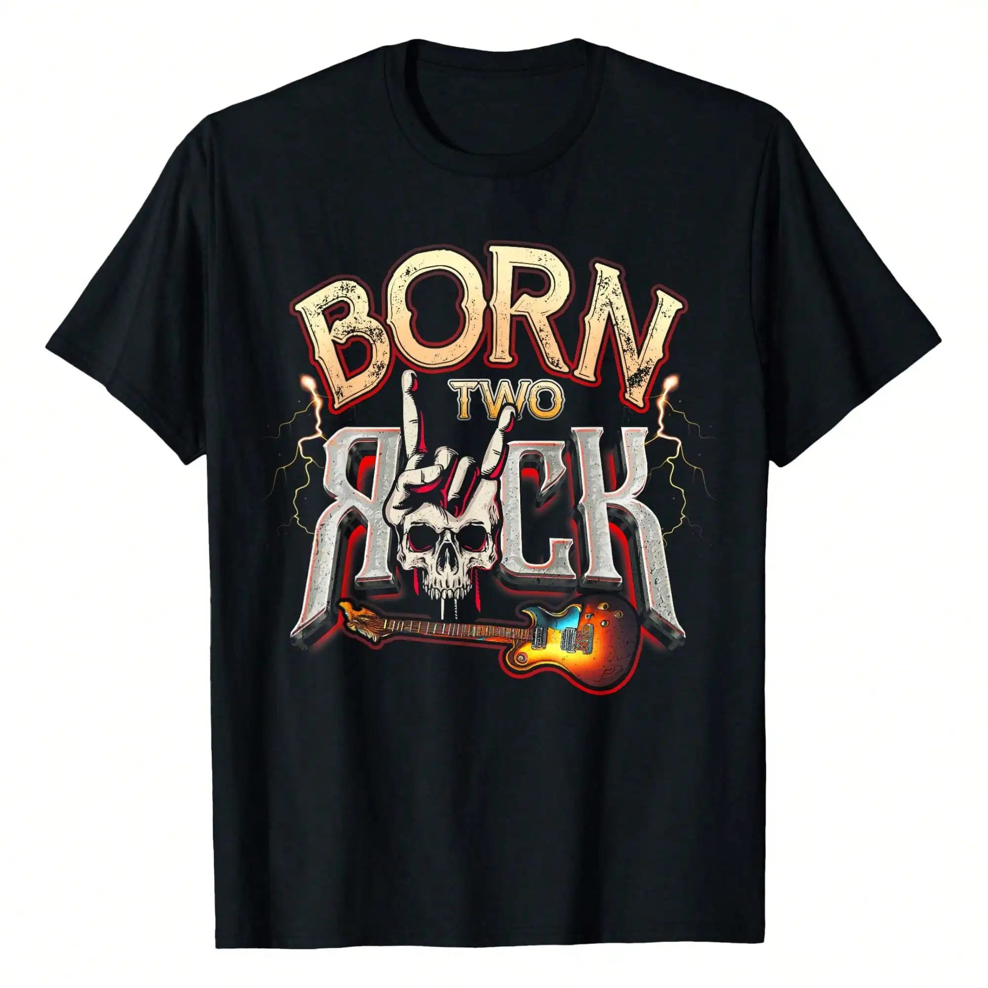 Born Two Rock Electric Guitar Rock And Roll 2nd BirthDay T-Shirt Women's Summer Short Sleeve Sports T-Shirt
Born Two Rock Electric Guitar Rock And Roll 2nd BirthDay T-Shirt Women's Summer Short Sleeve Sports T-Shirt