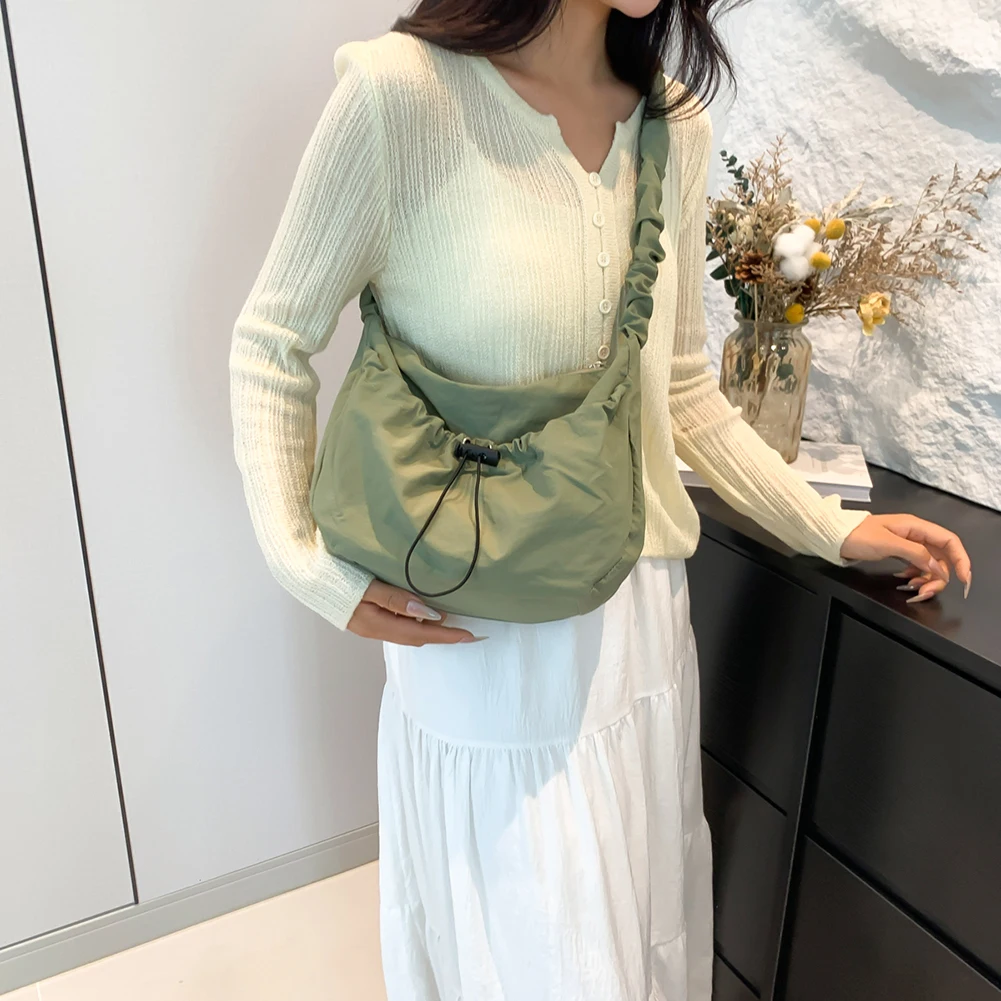 Women Drawstring Satchel Bag Adjustable Strap Leisure Sling Bag Large Capacity Cloud Drawstring Hobo Bag Female Daily Bag
Women Drawstring Satchel Bag Adjustable Strap Leisure Sling Bag Large Capacity Cloud Drawstring Hobo Bag Female Daily Bag