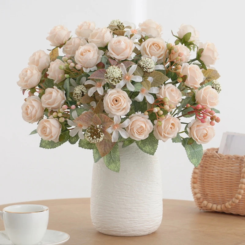 Artificial Flower 6 Head Silk White Rose Bundle Scrapbook Christmas Wedding Outdoor Garden Party Family Room Vase Decoration
Artificial Flower 6 Head Silk White Rose Bundle Scrapbook Christmas Wedding Outdoor Garden Party Family Room Vase Decoration
