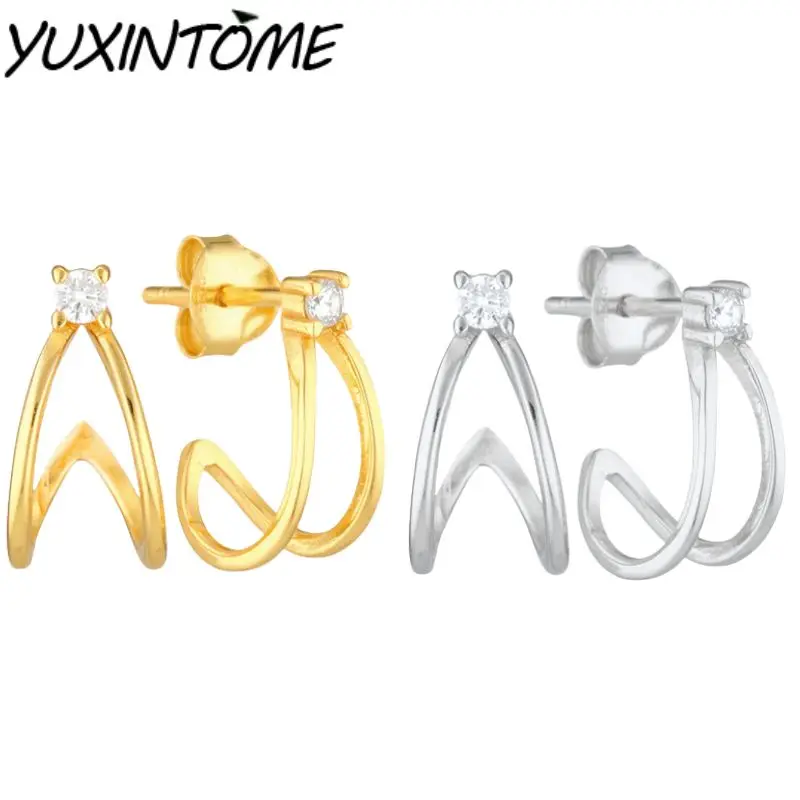 925 Sterling Silver Needle Small Fresh Fashionable C-shaped Geometric Design Curved Earrings Women's Daily Wear Earrings Jewelry
925 Sterling Silver Needle Small Fresh Fashionable C-shaped Geometric Design Curved Earrings Women's Daily Wear Earrings Jewelry