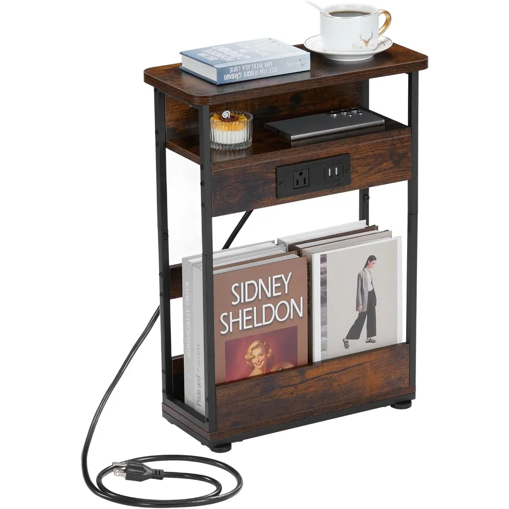 Narrow Side Table With Charging Station, 3-Tier End Table with 2 USB Ports & Power Outlets,Thin Sofa Side Table for Narrow and S
Narrow Side Table With Charging Station, 3-Tier End Table with 2 USB Ports & Power Outlets,Thin Sofa Side Table for Narrow and S