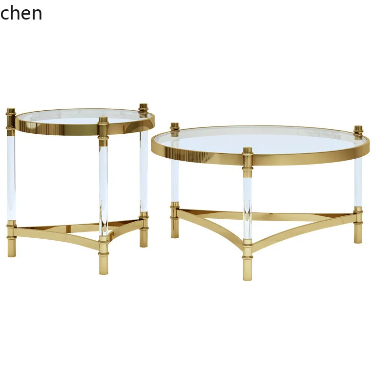 ZMLLight Luxury Acrylic Coffee Table Transparent Stainless Steel Glass Flower Stand Side Table
ZMLLight Luxury Acrylic Coffee Table Transparent Stainless Steel Glass Flower Stand Side Table