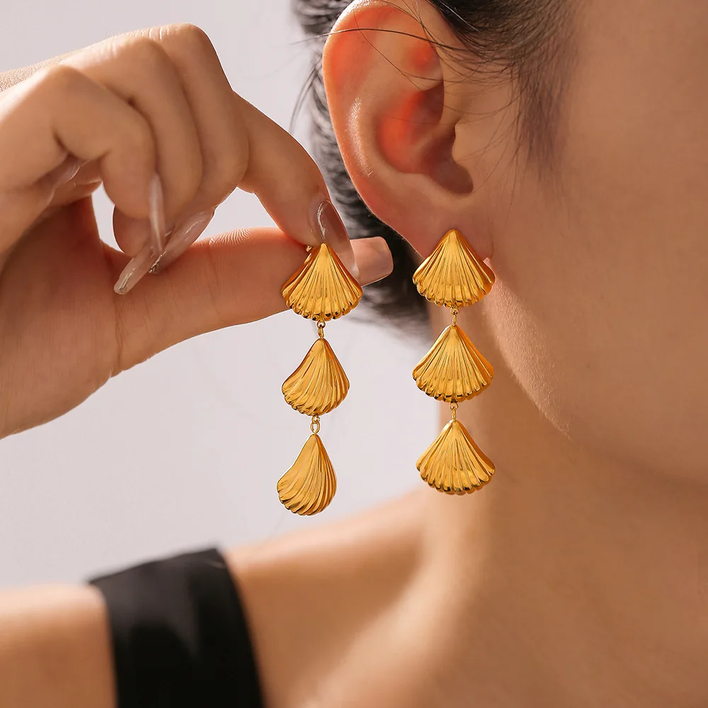 Ailodo Bohemian Stainless Steel Shell Earrings For Women Vintage Summer Beach Drop Earrings Simple Fashion Jewelry Girls Gift
Ailodo Bohemian Stainless Steel Shell Earrings For Women Vintage Summer Beach Drop Earrings Simple Fashion Jewelry Girls Gift