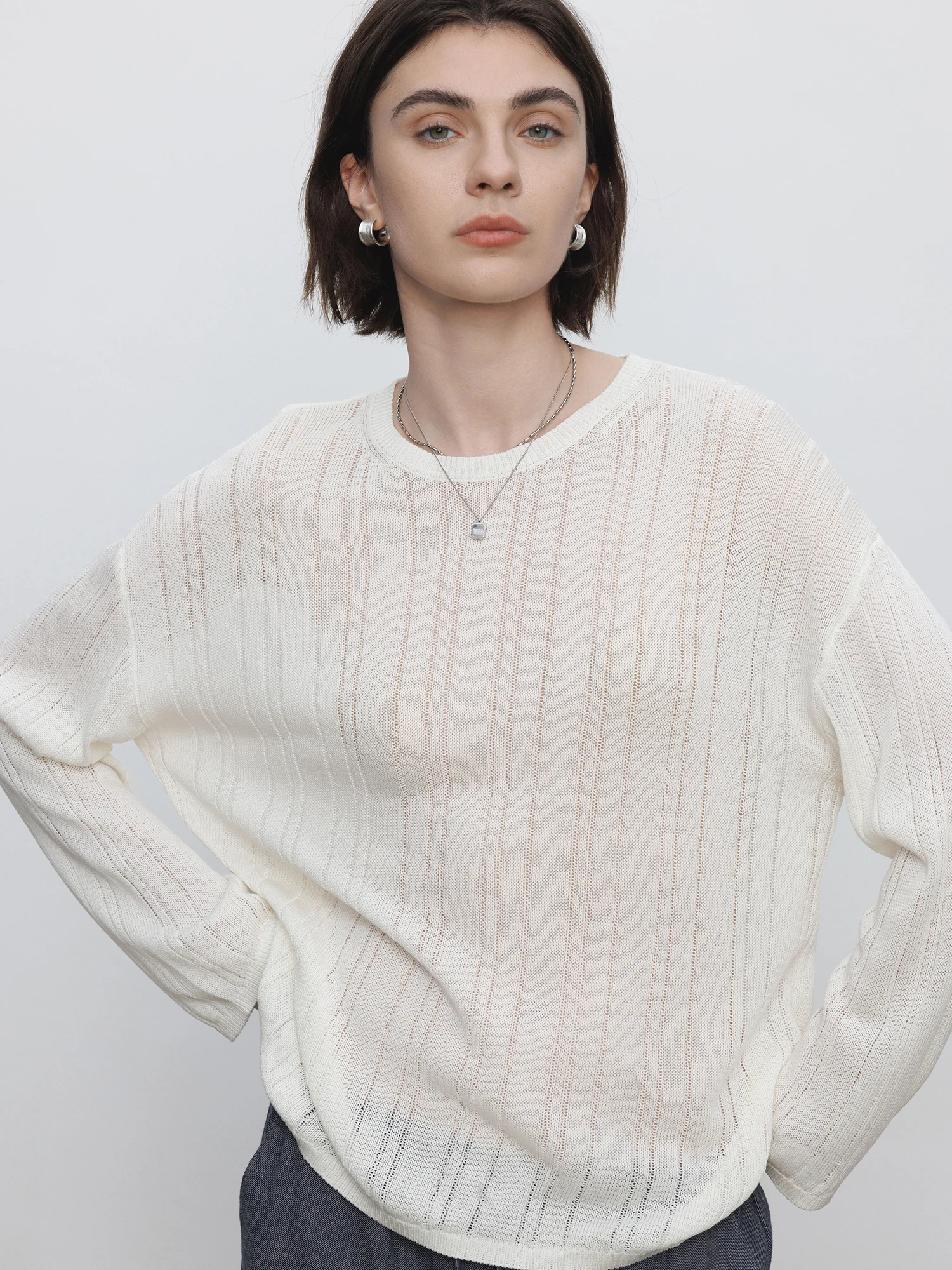 Loose Women's T-Shirt Mixed Linen Lyocell Fabric Spring New Style Casual Loose Fit Micro Transparent Sunshade Top
Loose Women's T-Shirt Mixed Linen Lyocell Fabric Spring New Style Casual Loose Fit Micro Transparent Sunshade Top