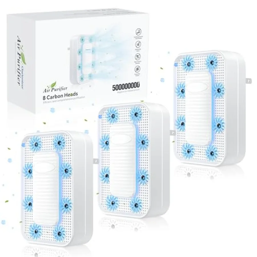 Air Ionizers for Home 3Pack 10 Times Efficiency Improvement 99% Odor Eliminator for Pet Odors Plug In Negative Ion Air Purifier
Air Ionizers for Home 3Pack 10 Times Efficiency Improvement 99% Odor Eliminator for Pet Odors Plug In Negative Ion Air Purifier