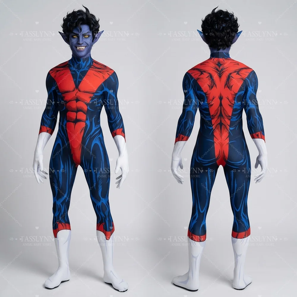 Nightcrawler Cosplay Zentai Bodysuit, Red Blue Muscle Texture Jumpsuit, Men Superhero Costume for Halloween Comic Con
Nightcrawler Cosplay Zentai Bodysuit, Red Blue Muscle Texture Jumpsuit, Men Superhero Costume for Halloween Comic Con
