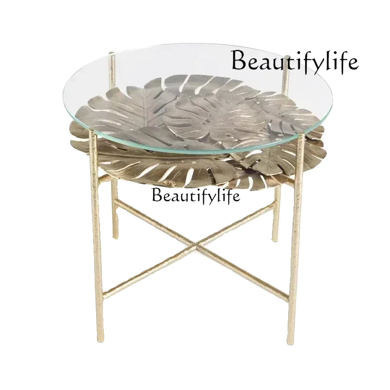 Light luxury pure copper coffee table household villa living room tea table brass glass leaf shape luxury edge table
Light luxury pure copper coffee table household villa living room tea table brass glass leaf shape luxury edge table