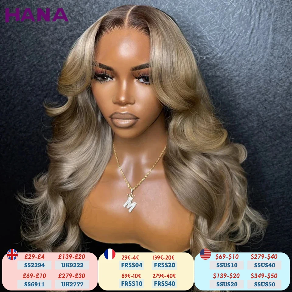 Ombre Blonde With Dark Roots Colored 5X5 Closure Wig For Women Human Hair Body Wave Ombre Ash Blonde 13X6 13X4 Lace Frontal Wig
Ombre Blonde With Dark Roots Colored 5X5 Closure Wig For Women Human Hair Body Wave Ombre Ash Blonde 13X6 13X4 Lace Frontal Wig