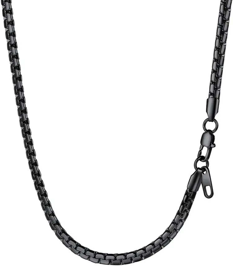 Men's Stainless Steel Necklace, Flat Plate Chain with Lobster Clasp, 2-8mm Width, 46-76cm Length Selectable
Men's Stainless Steel Necklace, Flat Plate Chain with Lobster Clasp, 2-8mm Width, 46-76cm Length Selectable