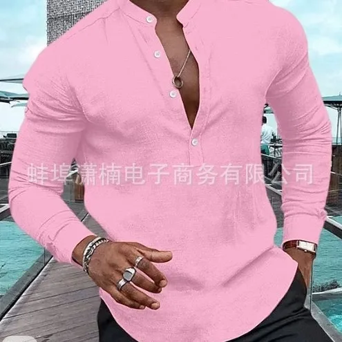 Men's Long-sleeved T-shirt Loose Undershirt Solid Color Long-sleeved Stand-up Collar Shirt
Men's Long-sleeved T-shirt Loose Undershirt Solid Color Long-sleeved Stand-up Collar Shirt