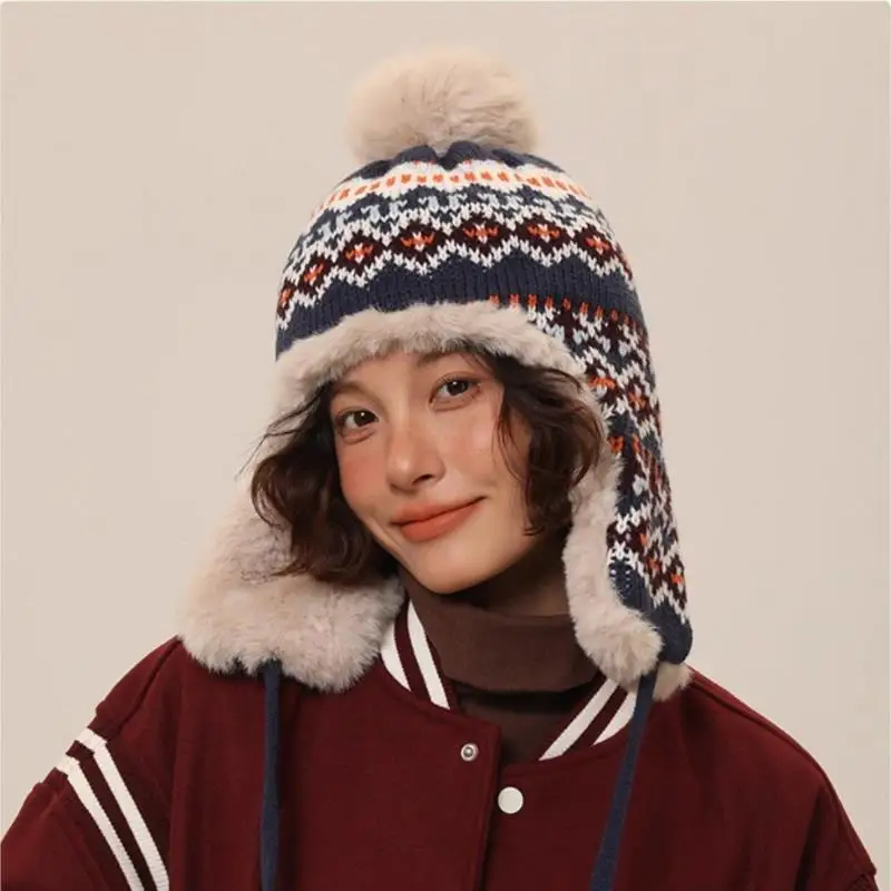 Knitted Fluzzy Russain Hat Earflap Outdoor Ski Cap New Male Female Thick Warm Winter Beanie Caps Fur Windproof Lei Feng Hats
Knitted Fluzzy Russain Hat Earflap Outdoor Ski Cap New Male Female Thick Warm Winter Beanie Caps Fur Windproof Lei Feng Hats