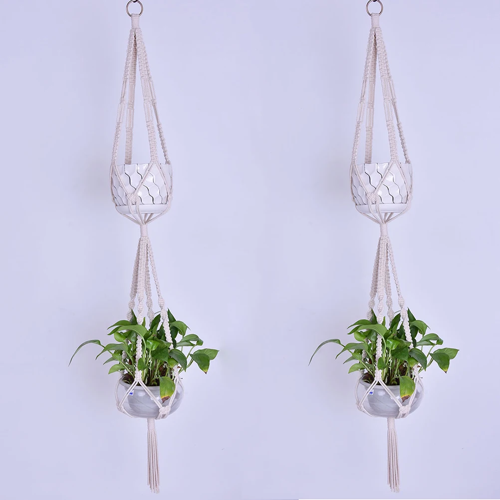 Cotton Rope Flower Pot Hanging Basket Wall Art Decor Planter Macrame Weave Hanger Double Strong Durable
Cotton Rope Flower Pot Hanging Basket Wall Art Decor Planter Macrame Weave Hanger Double Strong Durable