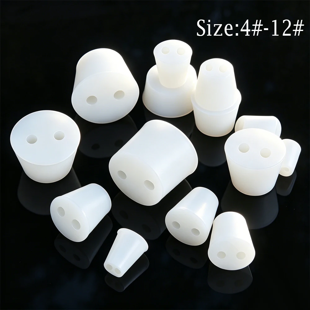 1-2Pcs White Silicone Rubber Tapered Lab Stopper Plug Sizes 4#-12# for Tubes Flasks Fermenter - Pack of 1-2
1-2Pcs White Silicone Rubber Tapered Lab Stopper Plug Sizes 4#-12# for Tubes Flasks Fermenter - Pack of 1-2