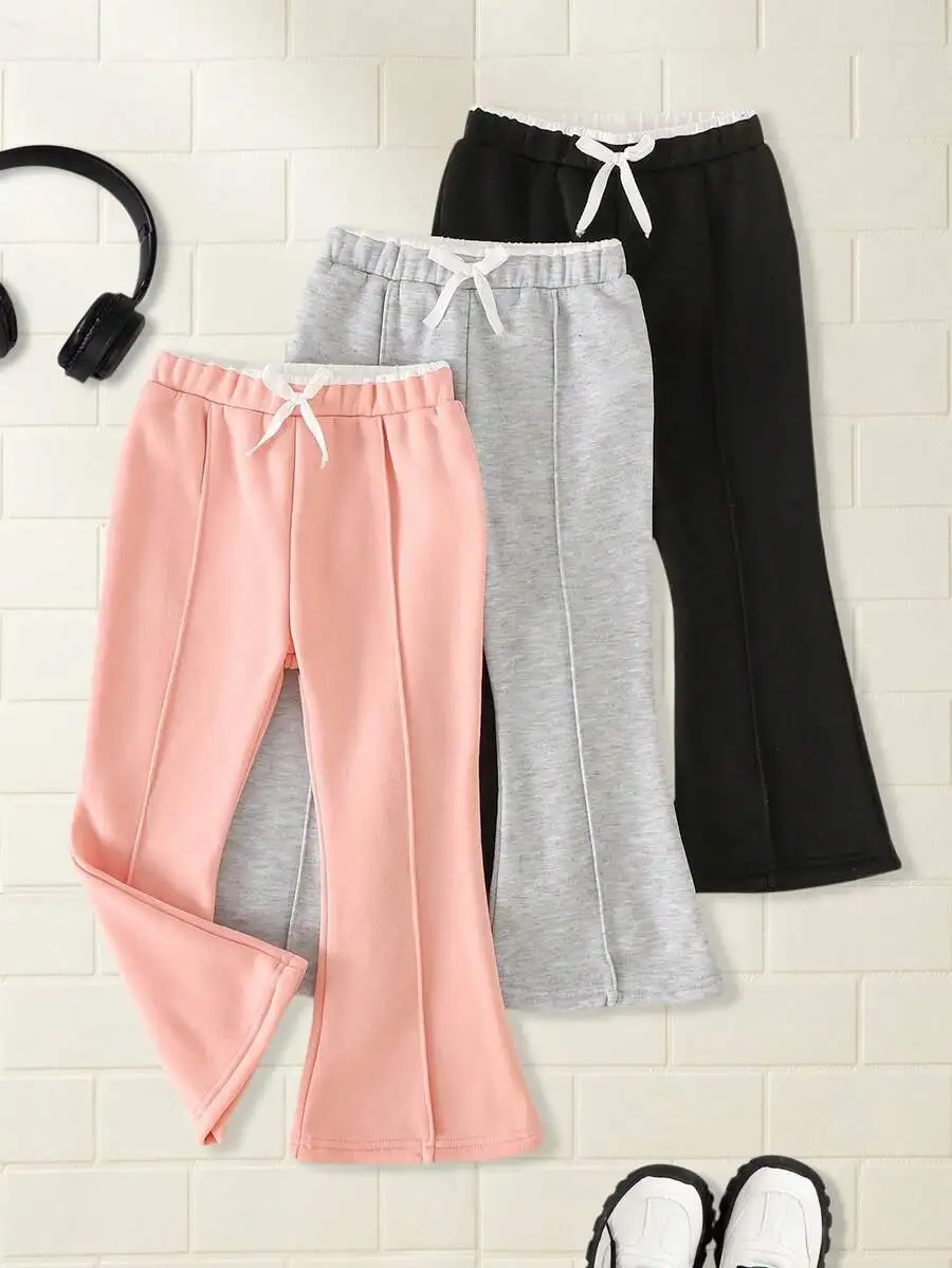 Girls Soft Flare Sweatpants with Drawstring Waist - Pink, Gray, Black
Girls Soft Flare Sweatpants with Drawstring Waist - Pink, Gray, Black