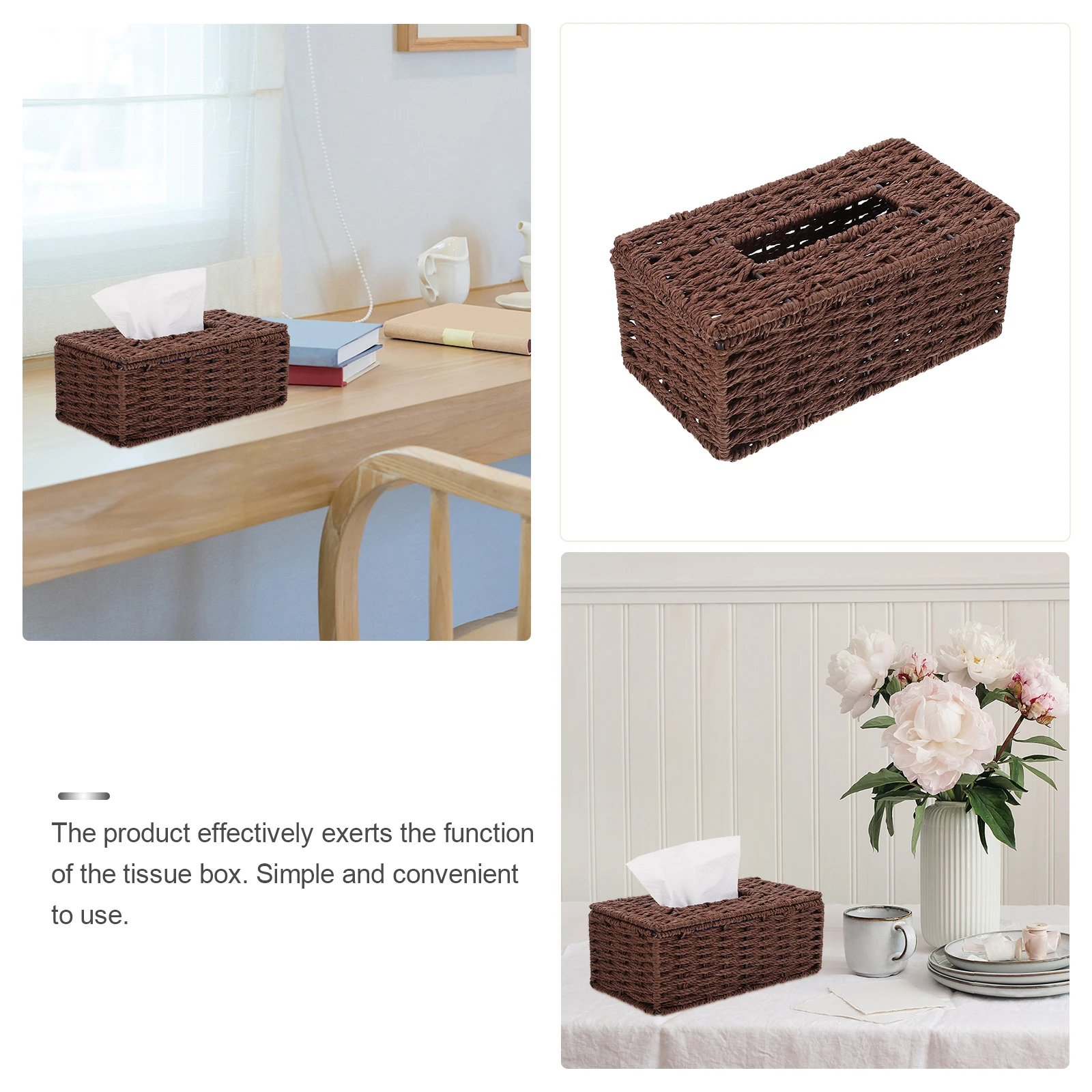 Woven Tissue Box Napkin Holder Storage Case Container Living Room Supplies Material Simple Design Desktop Tissue Box
Woven Tissue Box Napkin Holder Storage Case Container Living Room Supplies Material Simple Design Desktop Tissue Box