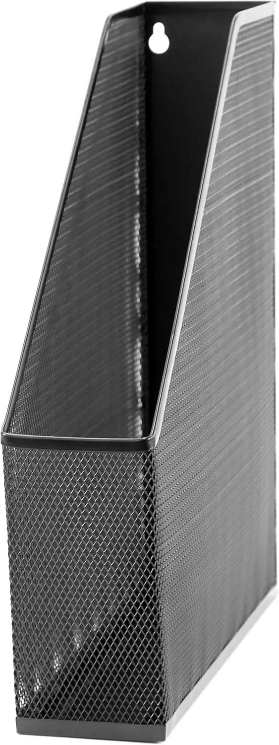 Steel Mesh Magazine File Holder for Desk Organization, 12.5x9.8x3 Inches Black
Steel Mesh Magazine File Holder for Desk Organization, 12.5x9.8x3 Inches Black