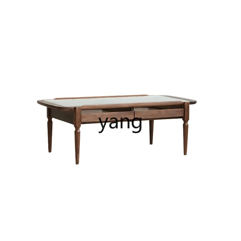 LMM tempered glass coffee table French retro American small apartment living room set rectangular
LMM tempered glass coffee table French retro American small apartment living room set rectangular