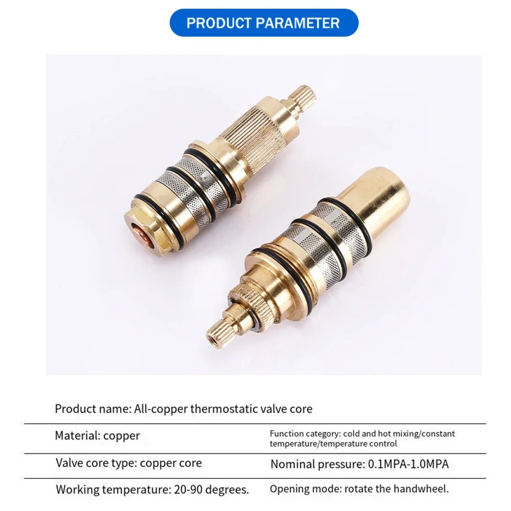Thermostatic Valve Cartridge Copper for Shower Use Precise Temperature Control Valve Brass Construction and 1167 Lmin Flow Rate
Thermostatic Valve Cartridge Copper for Shower Use Precise Temperature Control Valve Brass Construction and 1167 Lmin Flow Rate