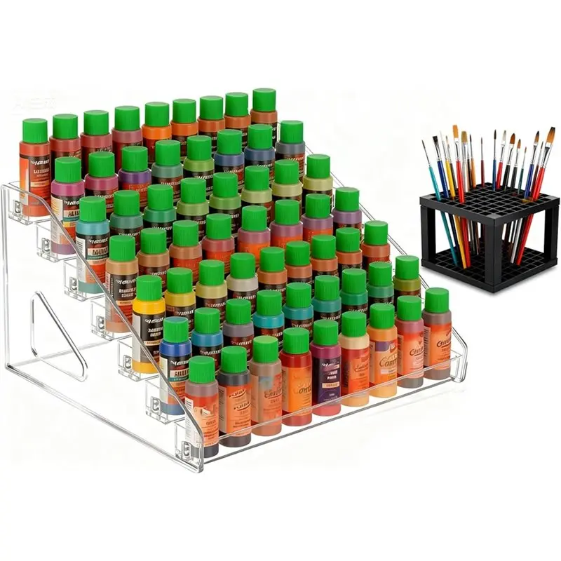 Органайзер для красок AT82, 7-слойный прозрачный контейнер для красок со встроенной подставкой для кистей
Органайзер для красок AT82, 7-слойный прозрачный контейнер для красок со встроенной подставкой для кистей