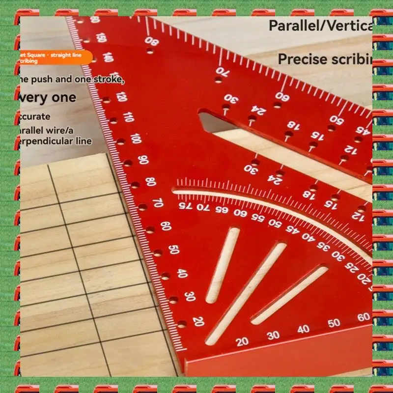 ABMO Woodworking Triangle Ruler Aluminum Alloy Woodworking Special Right Angle Ruler 7Inch Metric 90 Degree Angle Ruler
ABMO Woodworking Triangle Ruler Aluminum Alloy Woodworking Special Right Angle Ruler 7Inch Metric 90 Degree Angle Ruler