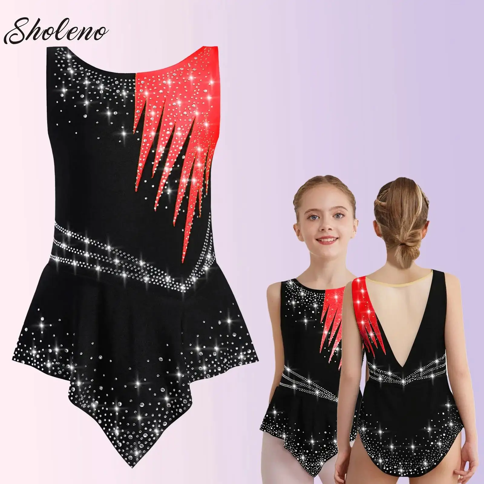 Teens Girls Rhythmic Gymnastics Figure Skating Ballet Jersey Leotard Shiny Rhinestones Bodysuit Competition Performance Costume
Teens Girls Rhythmic Gymnastics Figure Skating Ballet Jersey Leotard Shiny Rhinestones Bodysuit Competition Performance Costume