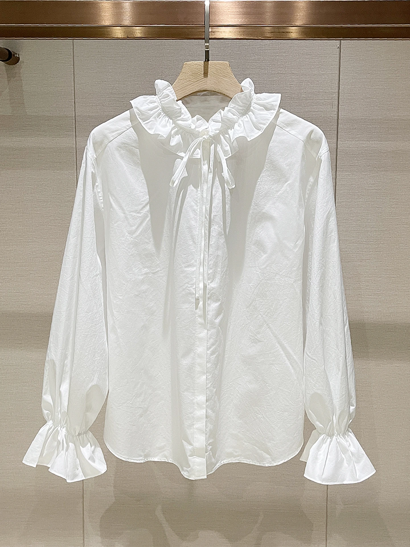 Ele White irt Stand Collar Long Sve Women's Knot Slimming Top Commute Sle Faionable Spring Autumn
Ele White irt Stand Collar Long Sve Women's Knot Slimming Top Commute Sle Faionable Spring Autumn