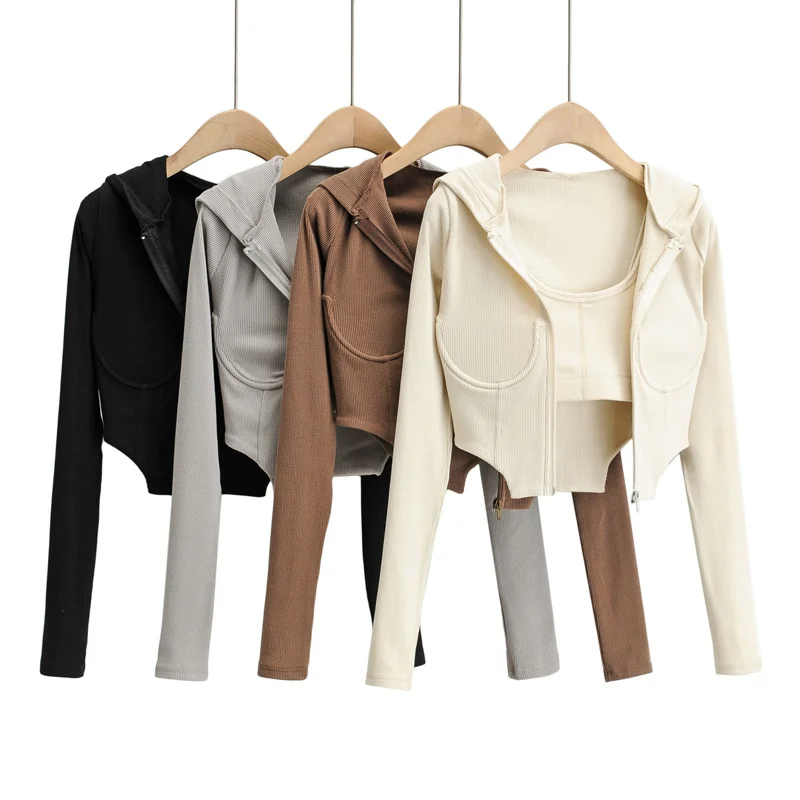 Fall fashion crop jackets for women 2022 Autumn crop top korean streetwear zip up hoodie with cami top sexy cute long sleeve y2k
Fall fashion crop jackets for women 2022 Autumn crop top korean streetwear zip up hoodie with cami top sexy cute long sleeve y2k