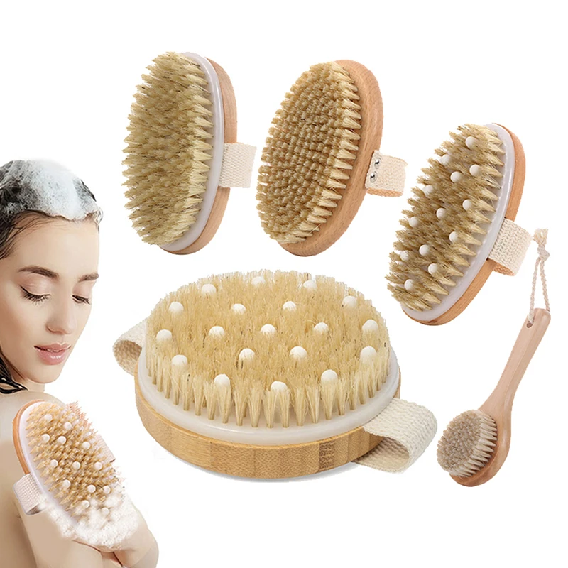 Wooden Handle Natural Bristle Bath Brush Wet Dry Exfoliating Body Massage SPA Skin Care Shower Tool
Wooden Handle Natural Bristle Bath Brush Wet Dry Exfoliating Body Massage SPA Skin Care Shower Tool