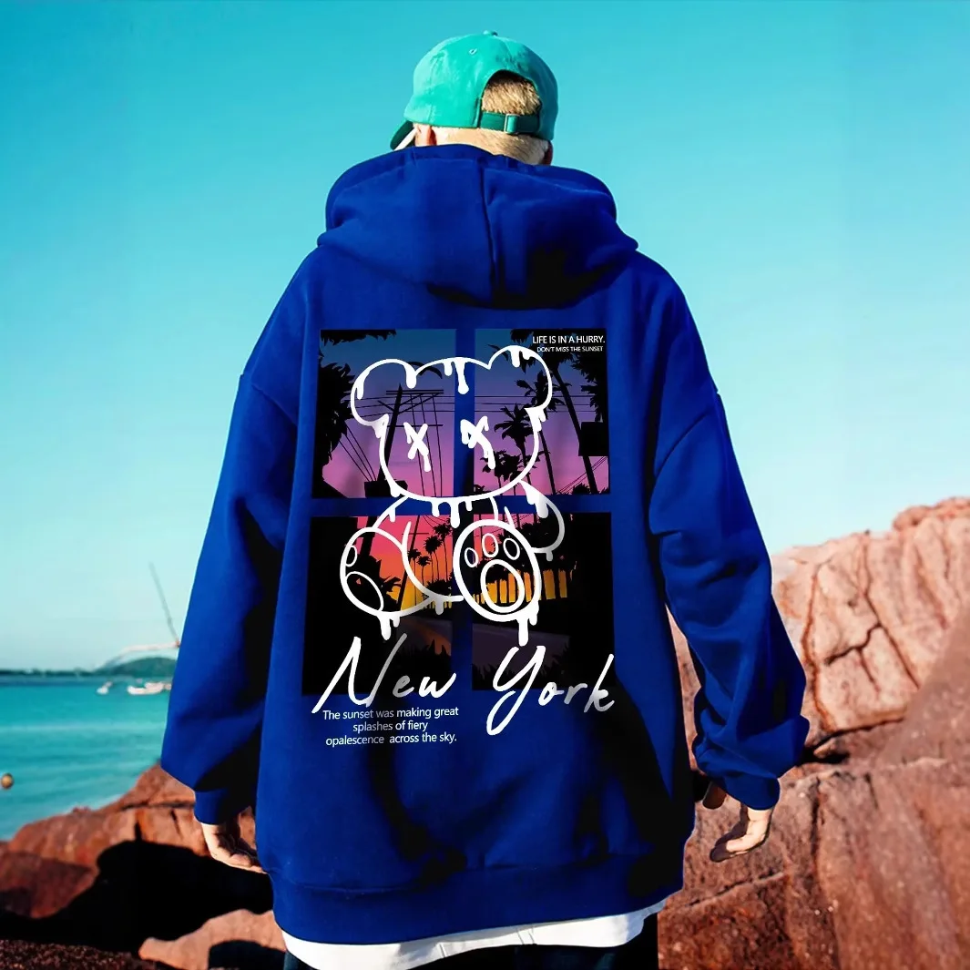 Men's Cartoon Bear Sunset Scenery Printing Hoodeds Hip Hop Street Loose Casual Hoodies All-Match Pocket Pullovers Man sportswear
Men's Cartoon Bear Sunset Scenery Printing Hoodeds Hip Hop Street Loose Casual Hoodies All-Match Pocket Pullovers Man sportswear