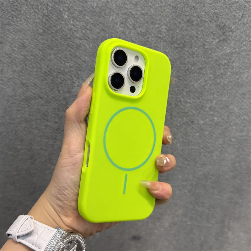 Neon Color Liquid Silicone Magsafe Phone Case for iPhone 16Pro Max 16 15Pro 14 15 Matte Magnetic Wireless Charge Soft Back Cover
Neon Color Liquid Silicone Magsafe Phone Case for iPhone 16Pro Max 16 15Pro 14 15 Matte Magnetic Wireless Charge Soft Back Cover
