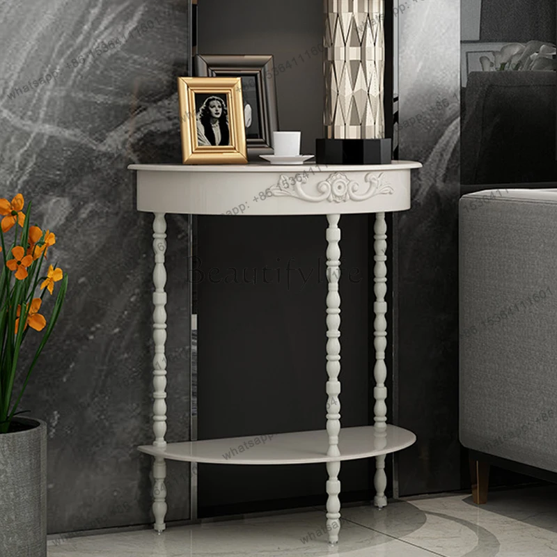 French Simple Console Table Small Rustic Nordic Hallway Console Table Designer Aesthetic Meuble Salon Living Room Furniture
French Simple Console Table Small Rustic Nordic Hallway Console Table Designer Aesthetic Meuble Salon Living Room Furniture