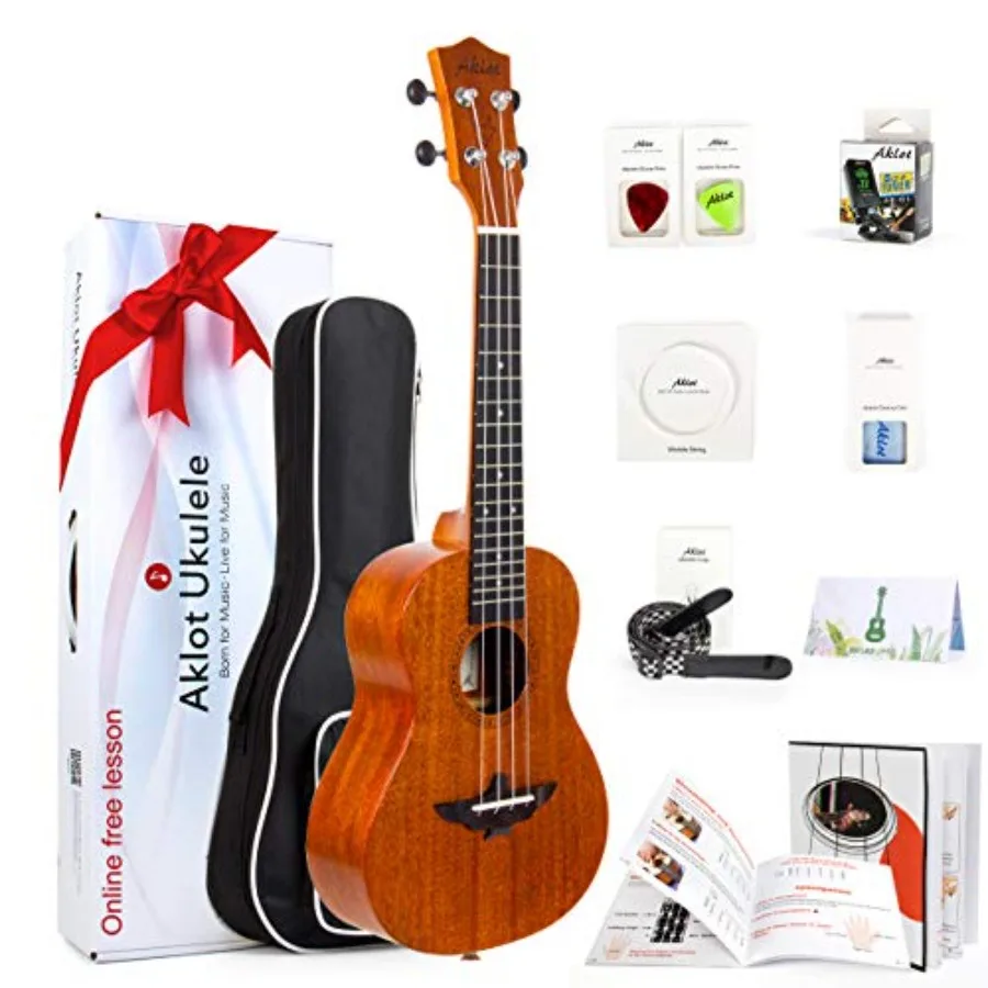 Ukulele Concert Ukelele Solid Mahogany 23 inch for Professional Beginners Adults Kit with Free Online Lesson and Uke Accessorie
Ukulele Concert Ukelele Solid Mahogany 23 inch for Professional Beginners Adults Kit with Free Online Lesson and Uke Accessorie