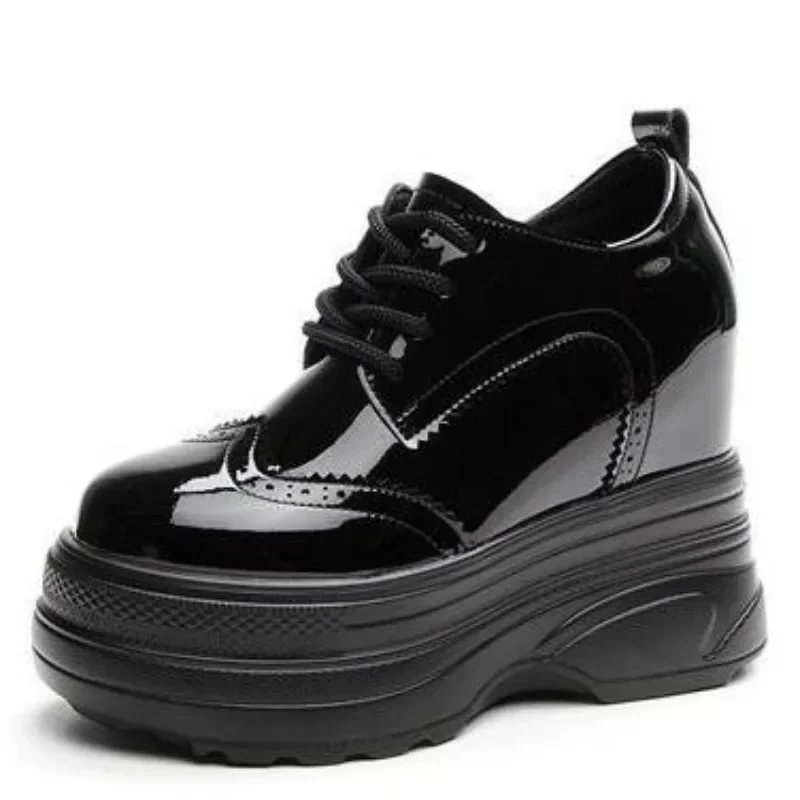 11CM Wedge Pumps Autumn Spring Genuine Leather Spring Spring Shoes Hidden Heels Moccasins Women Platform High Brand Female Shoes
11CM Wedge Pumps Autumn Spring Genuine Leather Spring Spring Shoes Hidden Heels Moccasins Women Platform High Brand Female Shoes