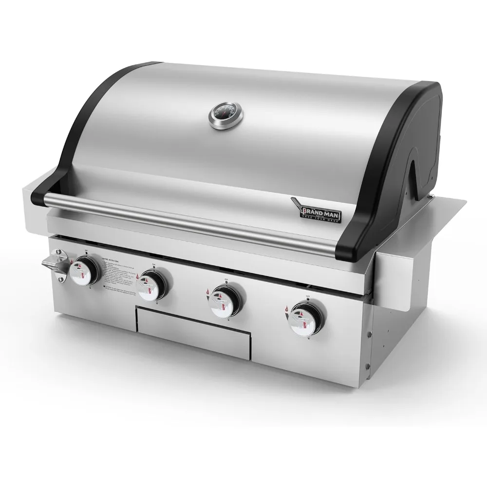 Gas Grill Built-In Head, 30-Inch 4-Burner Propane Grill, Natural Gas Convertible, Heavy Duty 304 Stainless Steel 40,000B
Gas Grill Built-In Head, 30-Inch 4-Burner Propane Grill, Natural Gas Convertible, Heavy Duty 304 Stainless Steel 40,000B