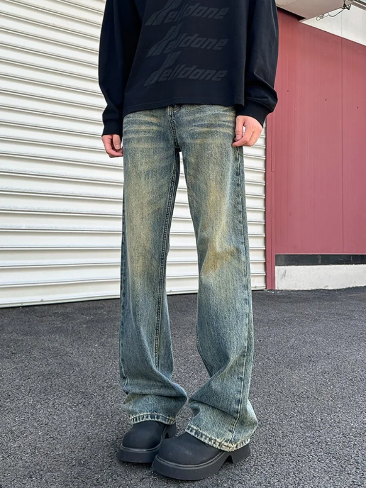 Retro American Sle Men's Spring Autumn Wide Leg Jeans Faded Dungarees Straight Loose Fit Casual Wear Resistant Bleach Wa
Retro American Sle Men's Spring Autumn Wide Leg Jeans Faded Dungarees Straight Loose Fit Casual Wear Resistant Bleach Wa