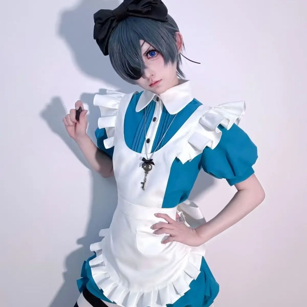 Black Butler Ciel Phantomhive Cosplay Costume Alice In Wonder Land Maid Dress For Comic Con Halloween Party Role Play
Black Butler Ciel Phantomhive Cosplay Costume Alice In Wonder Land Maid Dress For Comic Con Halloween Party Role Play