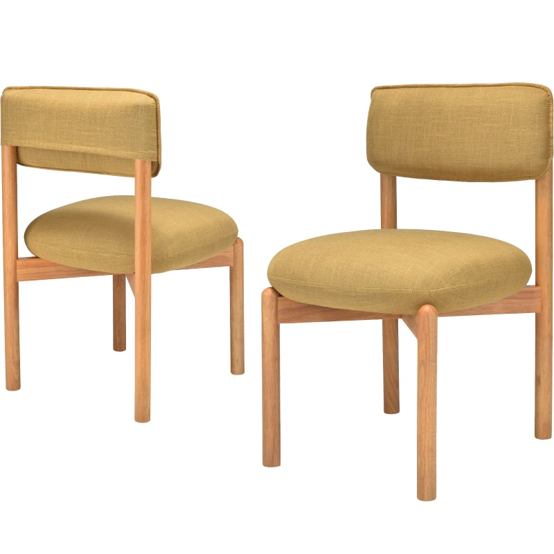 Alixeperss Store Set of 2 Modern Wooden Blended Linen Yellow Dining Chair (Set of 2)
Alixeperss Store Set of 2 Modern Wooden Blended Linen Yellow Dining Chair (Set of 2)