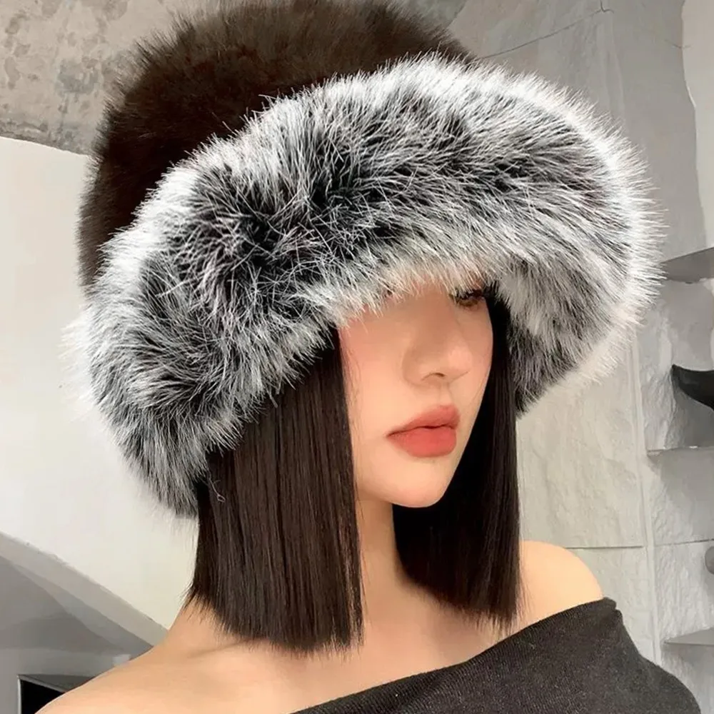 Plush Mongolian Hat Two Tone Faux Fur Fluffy Winter Hat for Women Men Russian Cossack Style Warm Skullies Beanie Cap Outdoor
Plush Mongolian Hat Two Tone Faux Fur Fluffy Winter Hat for Women Men Russian Cossack Style Warm Skullies Beanie Cap Outdoor