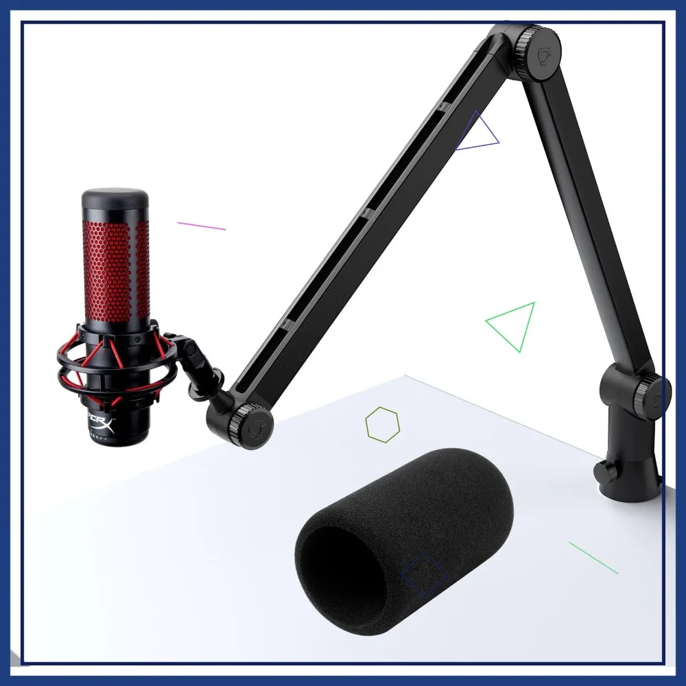 Heavy Duty Mic Arm with Pop Filter, 360° Rotatable Microphone Stand for QuadCast
Heavy Duty Mic Arm with Pop Filter, 360° Rotatable Microphone Stand for QuadCast