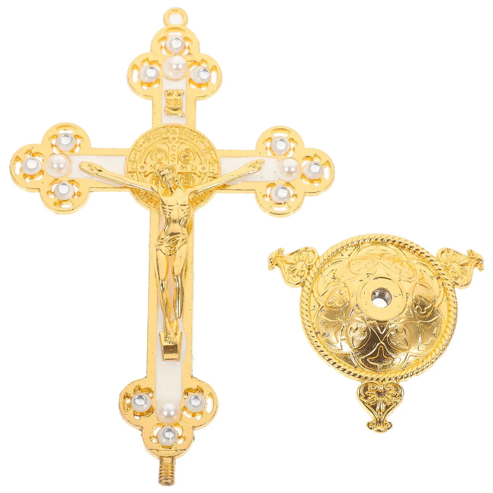 Golden Cross Decorative Statue Easy to Clean Jesus Figurine for Home Office Car Catholic Gifts Party DIY Decorations
Golden Cross Decorative Statue Easy to Clean Jesus Figurine for Home Office Car Catholic Gifts Party DIY Decorations