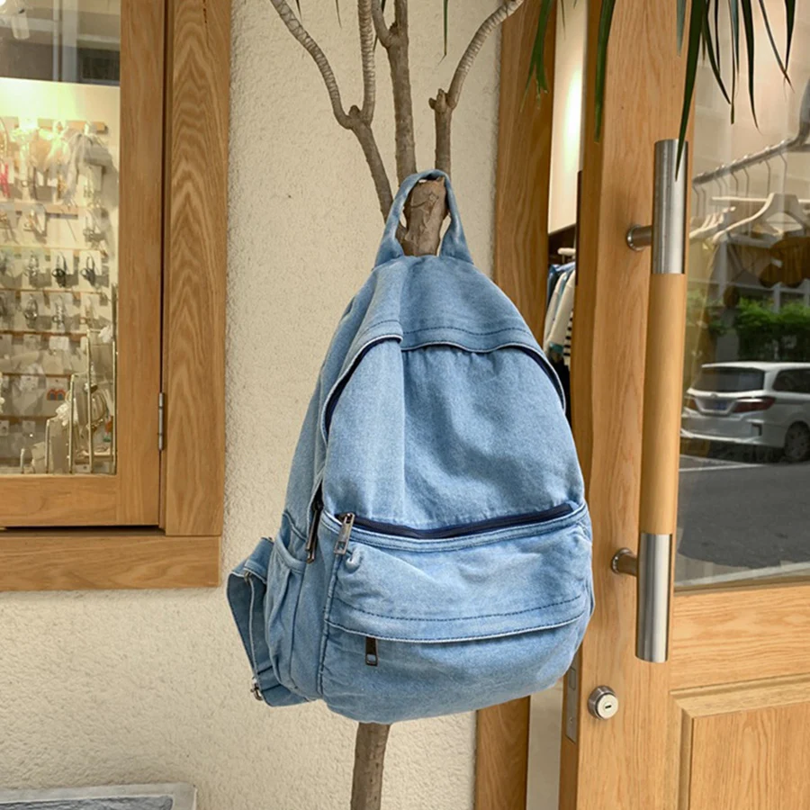 New Gray Denim Backpack Women's Leisure Travel Outing Shoulder Bag Female Fashion Schoolbags Suitable For Boys And Girls Mochila
New Gray Denim Backpack Women's Leisure Travel Outing Shoulder Bag Female Fashion Schoolbags Suitable For Boys And Girls Mochila