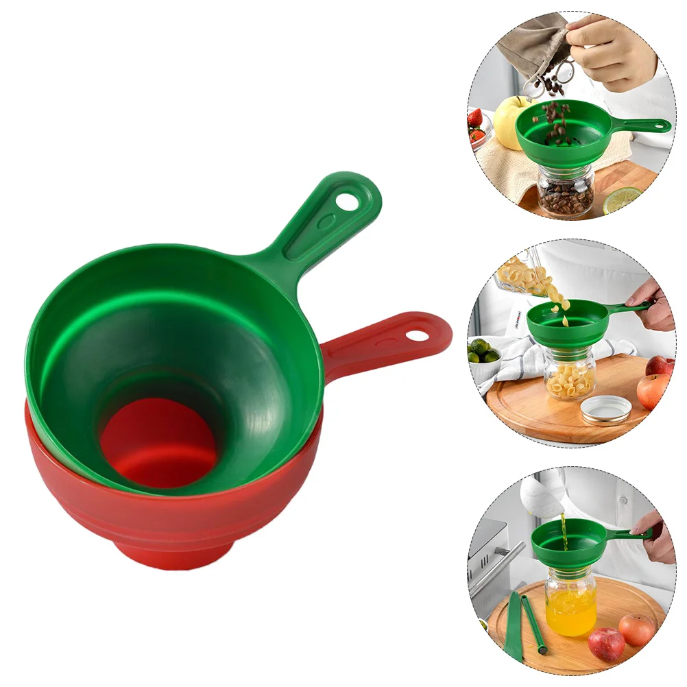 2 Pcs Silicone Funnel for Kitchen Liquid Resistant Soft Foldable Jam Bottles Wide Mouth Easy Storage
2 Pcs Silicone Funnel for Kitchen Liquid Resistant Soft Foldable Jam Bottles Wide Mouth Easy Storage