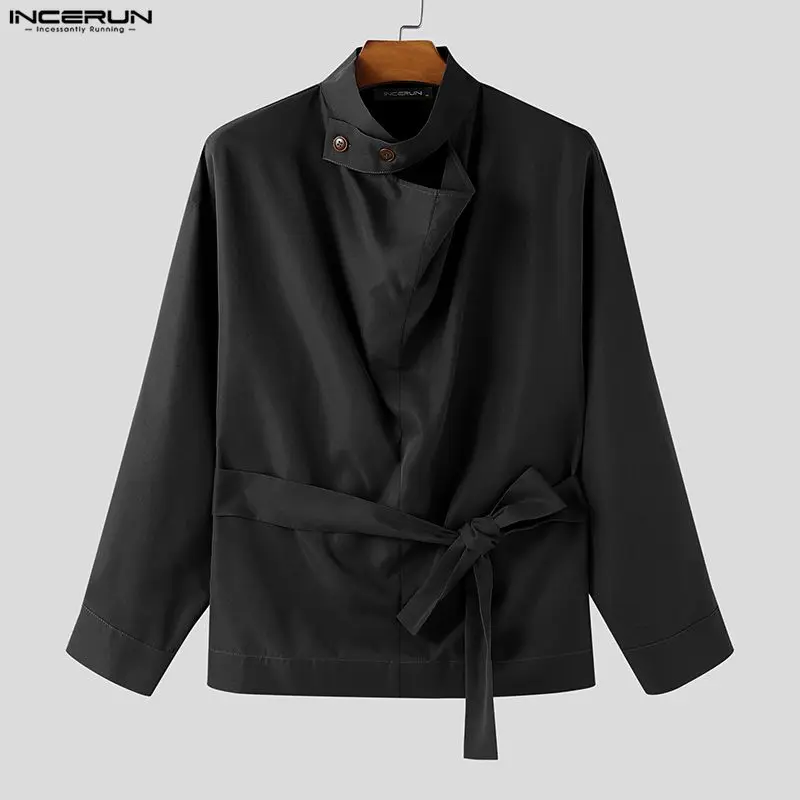 INCERUN Мужская рубашка Сплошной цвет с воротником-стойкой и длинным рукавом Повседневная мужская одежда Уличная одежда Свободные модные топы на шнуровке Мужские рубашки 2026
INCERUN Мужская рубашка Сплошной цвет с воротником-стойкой и длинным рукавом Повседневная мужская одежда Уличная одежда Свободные модные топы на шнуровке Мужские рубашки 2026