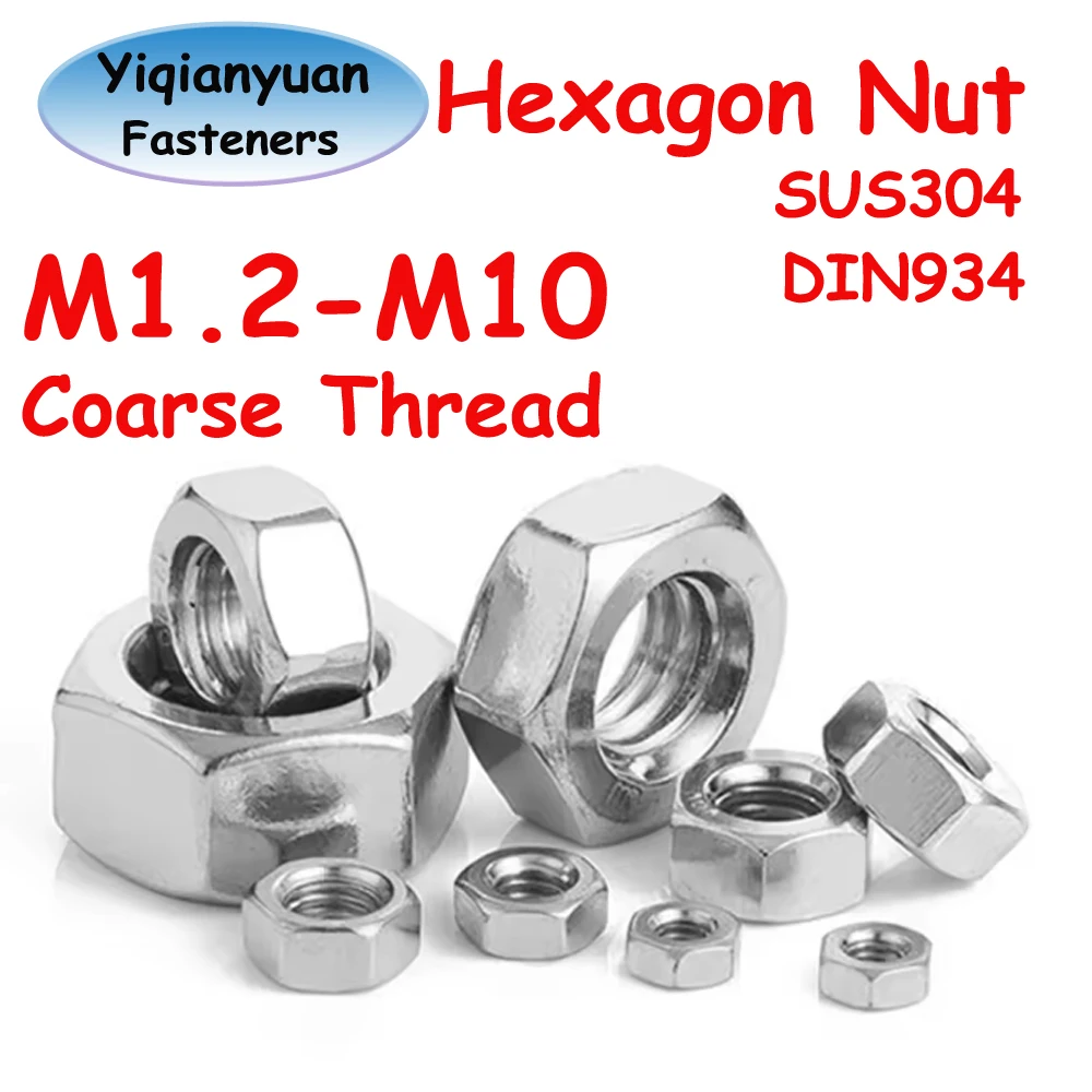 Yiqianyuan 10 шт./лот шестигранные гайки из нержавеющей стали 304 DIN934 M1.2 M1.6 M2 M2.5 M3 M3.5 M4 M5 M6 M8 M10
Yiqianyuan 10 шт./лот шестигранные гайки из нержавеющей стали 304 DIN934 M1.2 M1.6 M2 M2.5 M3 M3.5 M4 M5 M6 M8 M10